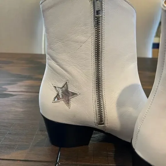 Thursday Boot Co. Everyday Country Star White Star Booties Size 6 EUC - Picture 5 of 7